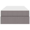 vidaXL F&ouml;rvaringss&auml;ng med madrass Taupe 90 x 200 cm Polyester