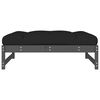 vidaXL Fotpall för trädgården grå 120x80 cm massiv furu