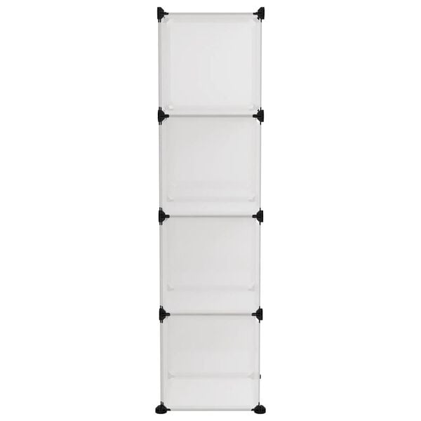 vidaXL Förvaringskuber stapelbara 9 kuber genomskinlig PP