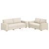 vidaXL Soffa 2 pcs Beige 220 x 80 x 84 cm Linnenblandad tyg