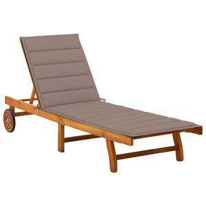 vidaXL Sols&auml;ng med dyna massivt akaciatr&auml;