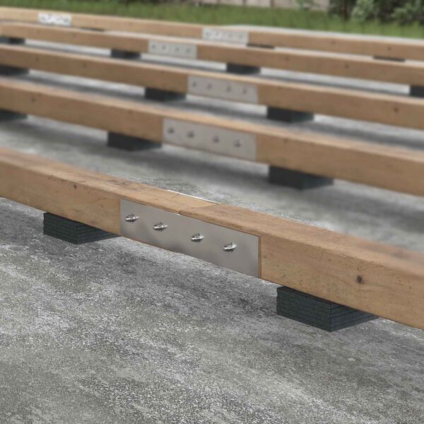 vidaXL Gummigranulat uteplatsplatta Svart 9 x 9 x 0,6 cm Gummi