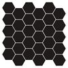 vidaXL Hexagonplatta 20 st Svart 30 x 30 cm Polyuretan och PET