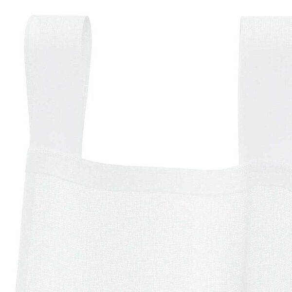 vidaXL Voile Gardin med gardiner 2 pcs Vit 245 x 140 cm Polyester