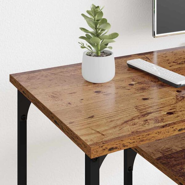 vidaXL TV-sk&aring;p Gammalt tr&auml; 102 x 35 x 45,5 cm Konstruerat tr&auml; och j&auml;rn