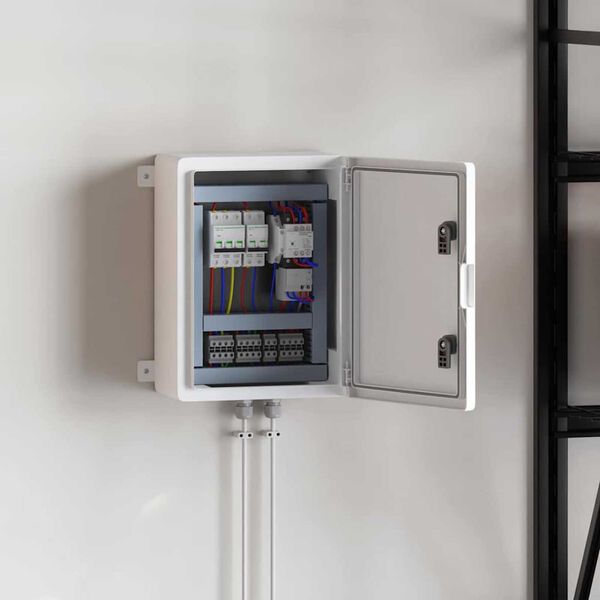 vidaXL Kontrollsk&aring;p Gr&aring; 47 x 20 x 60 cm ABS Plast