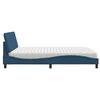 vidaXL Bed with Mattress "Hanko" Blue 180x200 cm Fabric