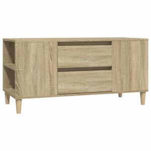 vidaXL Tv-b&auml;nk sonoma-ek 102x44,5x50 cm konstruerat tr&auml;