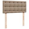 vidaXL Ottoman s&auml;ngram med madrass cappuccino 90x200 cm konstl&auml;der
