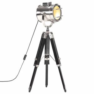 vidaXL Golvlampa svart massivt mangotr&auml; 69 cm