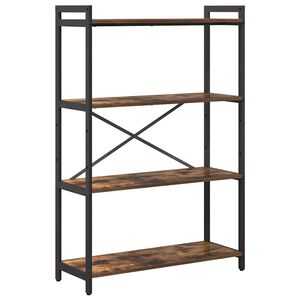 vidaXL Hyllsystem 80 x 30 x 120 cm Konstruerat tr&auml; R&ouml;kt ek