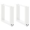 vidaXL Soffbordsben U-formade 2 st vita 40x(30-31) cm st&aring;l