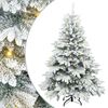vidaXL Konstgjord julgran med 150 LED-lampor Vit 150 cm PE och PVC