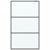 vidaXL Duschv&auml;gg svart 115x195 cm halvfrostat ESG-glas
