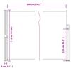 vidaXL Infällbar sidomarkis vit 180x600 cm