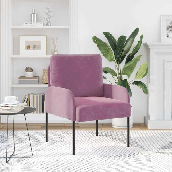 vidaXL Soffor med kudde 55cm Lila Plywood