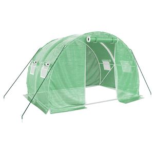 vidaXL V&auml;xthus med st&aring;lram gr&ouml;n 6 m&sup2; 3x2x2 m