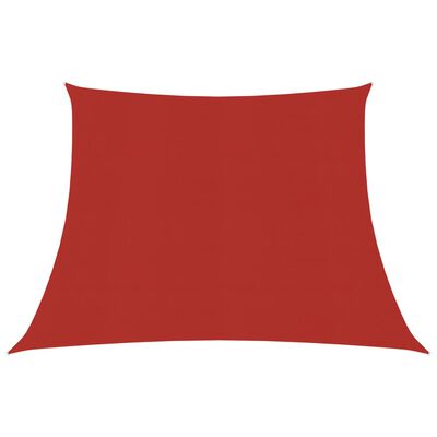vidaXL Solsegel 160 g/m² röd 3/4x2 m HDPE