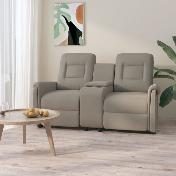 vidaXL Massagef&aring;t&ouml;lj med kopph&aring;llare 2-sits