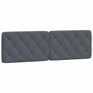 vidaXL Headboard Cushion Dark Grey 152 cm Velvet