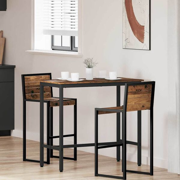 vidaXL bord Gammalt tr&auml; 100 x 50 x 90,5 cm Konstruerat tr&auml; och st&aring;l