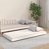 vidaXL S&auml;ngram utan madrass vit 90x190 cm massiv furu