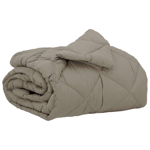 vidaXL Full &Aring;rs-Duvet Ljusgr&aring; 220 x 140 cm Mikrofiber