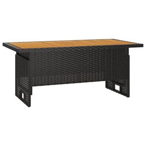 vidaXL Tr&auml;dg&aring;rdsbord svart 100x50x43/63 cm akaciatr&auml;&konstrotting