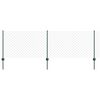 vidaXL Kedjegaller med stolpe 10 x 0,8 m PVC-belagda st&aring;l Gr&ouml;n Mesh