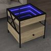 vidaXL Soffbord med Infinity LEDs sonoma-ek 50x50x51 cm