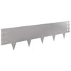 vidaXL Kant f&ouml;r gr&auml;smatta 20 st 100 x 25 cm St&aring;l Silver