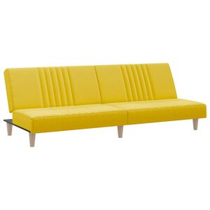 vidaXL B&auml;ddsoffa ljusgul tyg
