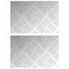 vidaXL Trappsteg Rektangul&auml;r 2 pcs Silver 30 x 20 cm Aluminium