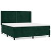 vidaXL Rams&auml;ng med madrass m&ouml;rkgr&ouml;n 180x200 cm sammet