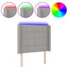 vidaXL S&auml;nggavel LED ljusgr&aring; 93x16x118/128 cm tyg