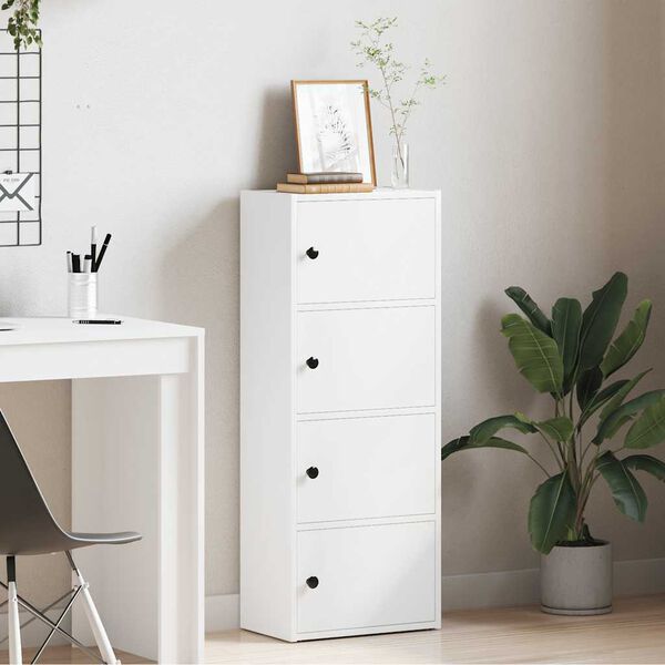 vidaXL Bokhylla vit 40x24x102 cm konstruerat tr&auml;