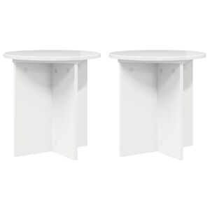 vidaXL V&auml;xtst&auml;ll 2 pcs Vit h&ouml;gglans 40 x 40 x 40 cm Konstruerat tr&auml;