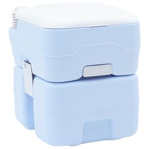 vidaXL Campingtoalett Ljusbl&aring; och vit 41,5 x 36,5 x 42 cm polyeten