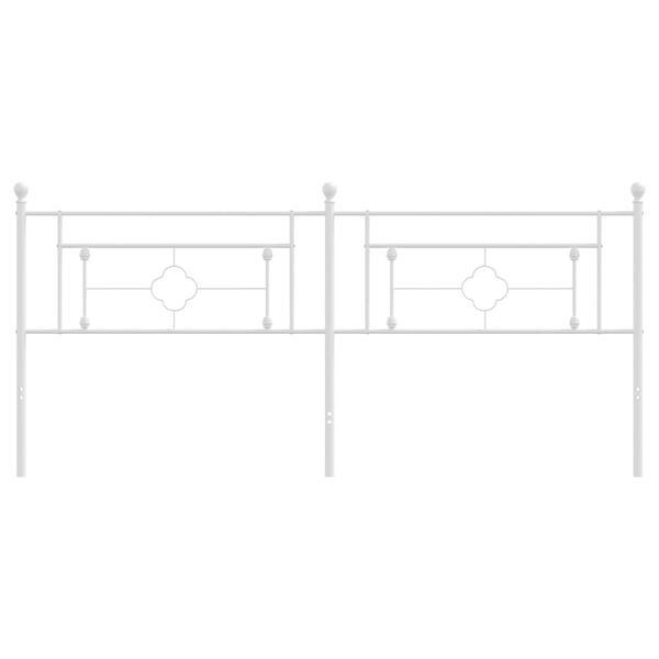 vidaXL Ers&auml;ttningsgavel metall vit 200 cm