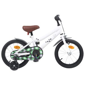 vidaXL Barncykel 12 Tum f&ouml;r 2-4 &aring;ringar Vit