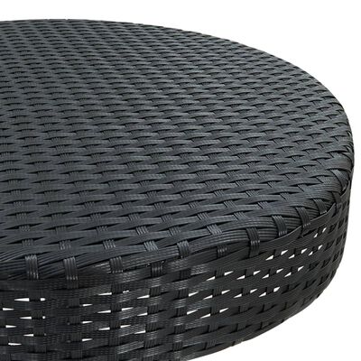 vidaXL Trädgårdsbord svart 60,5x106 cm konstrotting