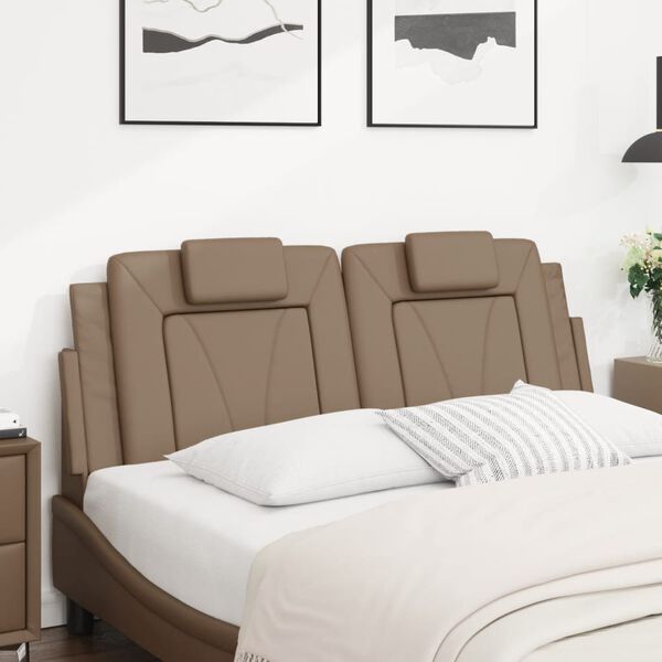 vidaXL Headboard Cushion "Viana" Cappuccino 140 cm Faux Leather