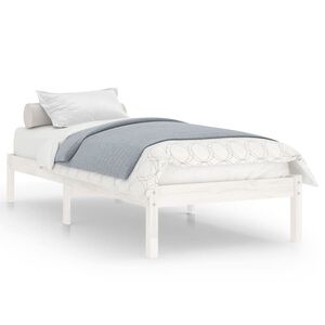 vidaXL S&auml;ngram vit massiv furu 100x200 cm