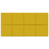 vidaXL V&auml;ggs&auml;nggavel 12 pcs Gul 60 x 30 cm Sammet