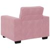 vidaXL Soffstol rosa 100x77x82 cm sammet