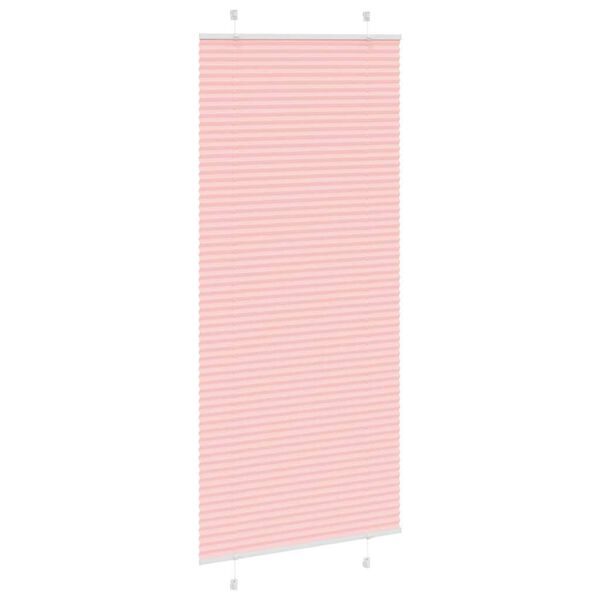 vidaXL Plisserad persienn rosa 95x200 cm tyg bredd 94,4 cm polyester