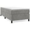 vidaXL Boxspring-s&auml;ngram ljusgr&aring; 90x200 cm sammet