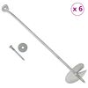 vidaXL Jordankare 6 st 10x60 cm galvaniserad metall