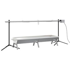 vidaXL Automatisk grill med bricka rostfritt st&aring;l