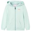 vidaXL Barnhoodie med dragkedja ljus mintgr&ouml;n mix 92